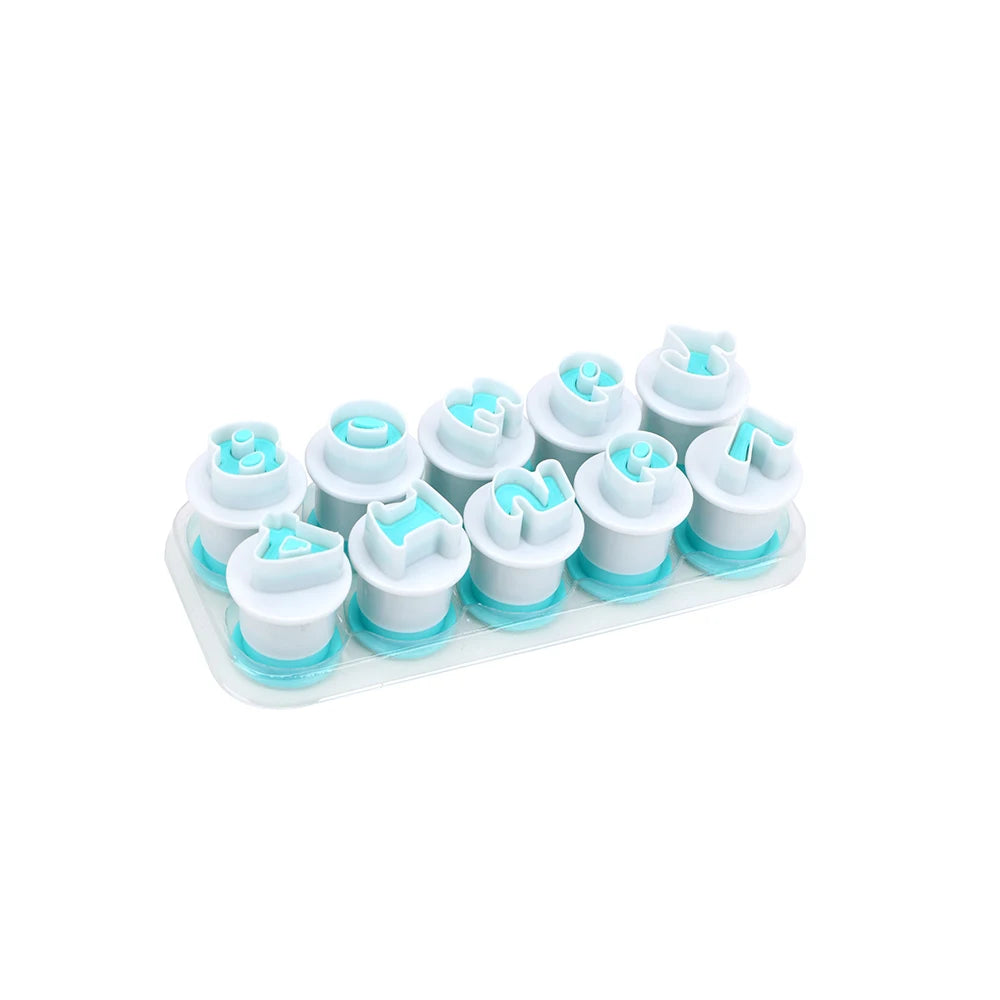 10–26pcs Alphabet Fondant & Cookie Cutter Set – Upper & Lowercase Letter Plunger Molds