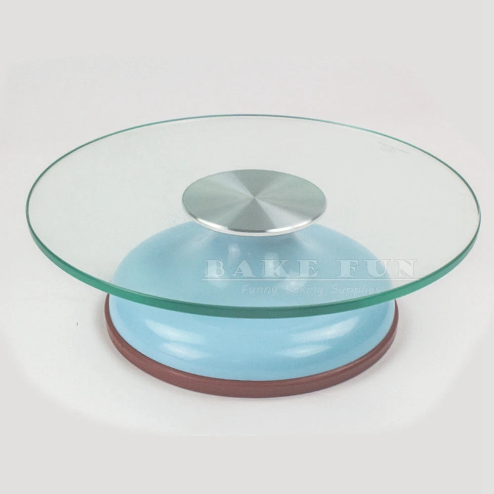 12 Inch Turntable Pastry Stand Glass Decorating Rotating Cake Stable Tools Baking Moulding DIY Bakery Decoration Supplies