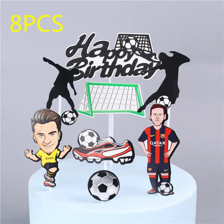Basketball & Football Birthday Cake Toppers – Perfect for Kids Boys Party & Baby Shower Decorations