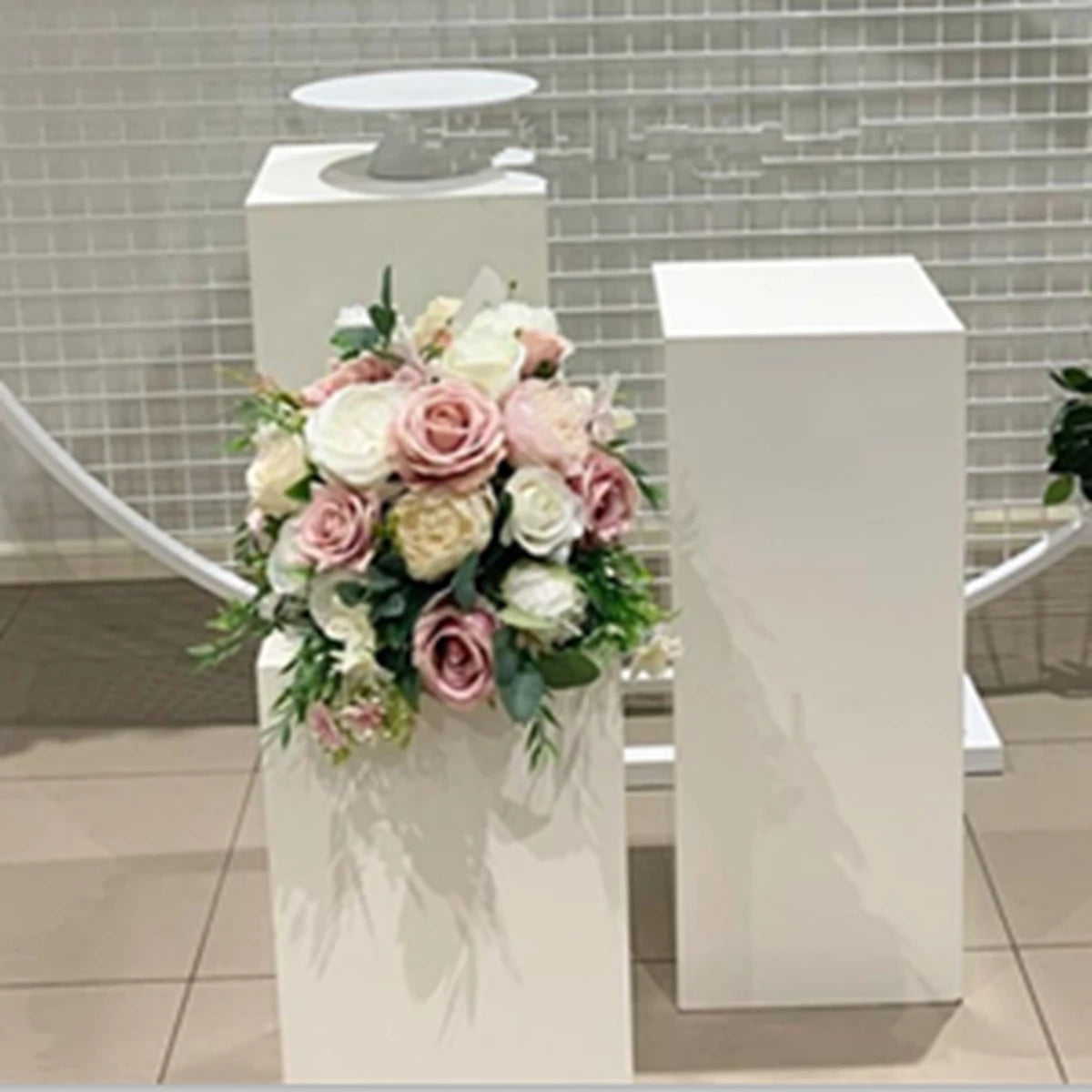 3pcs/set)Event Supplies decors back drop flower wall stand cake table wedding gold metal plinth flower stand AB0812