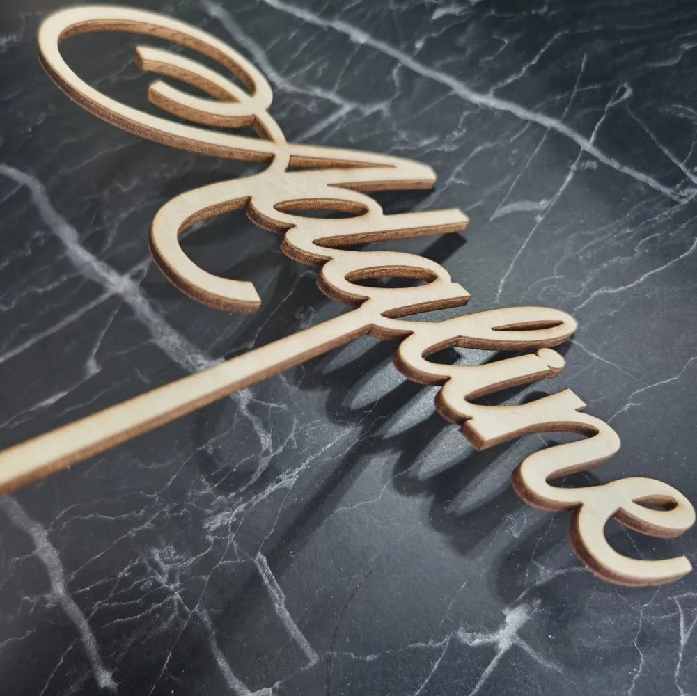 Personalized Name woodenAcrylic Cake Topper,Custom Happy Birthday Cake Topper Party Decoration Kids Birthday Party Supplies