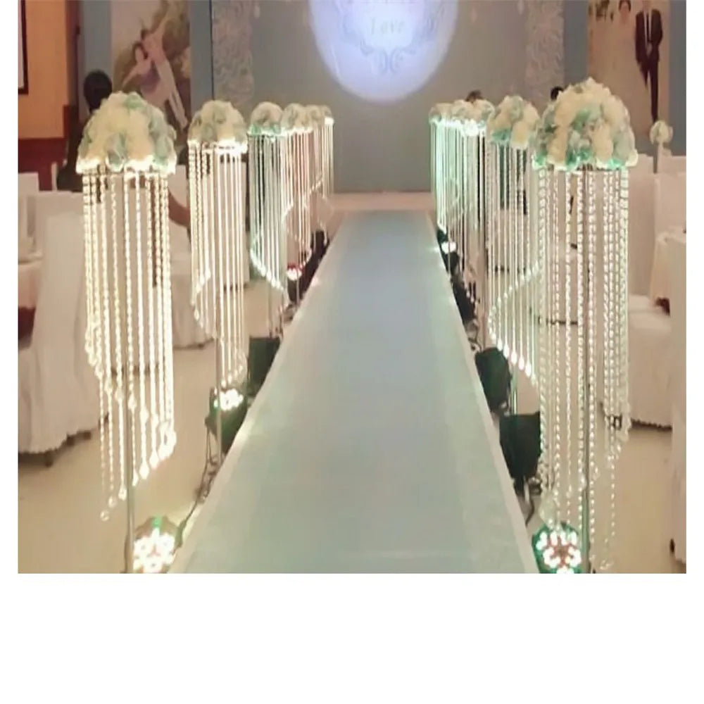 Sparkling Crystal Clear Garland Chandelier Wedding Cake Stand Birthday Party Supplies Decorations For Table Top Centerpieces