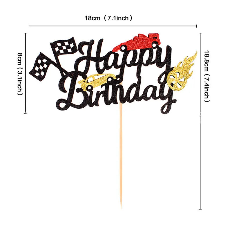 Motorcycle Cake Topper Decorations Scooter Cupcake Toppers Motorcycle Happy Birthday Cake Topper for Boy Man’s Birthday Party