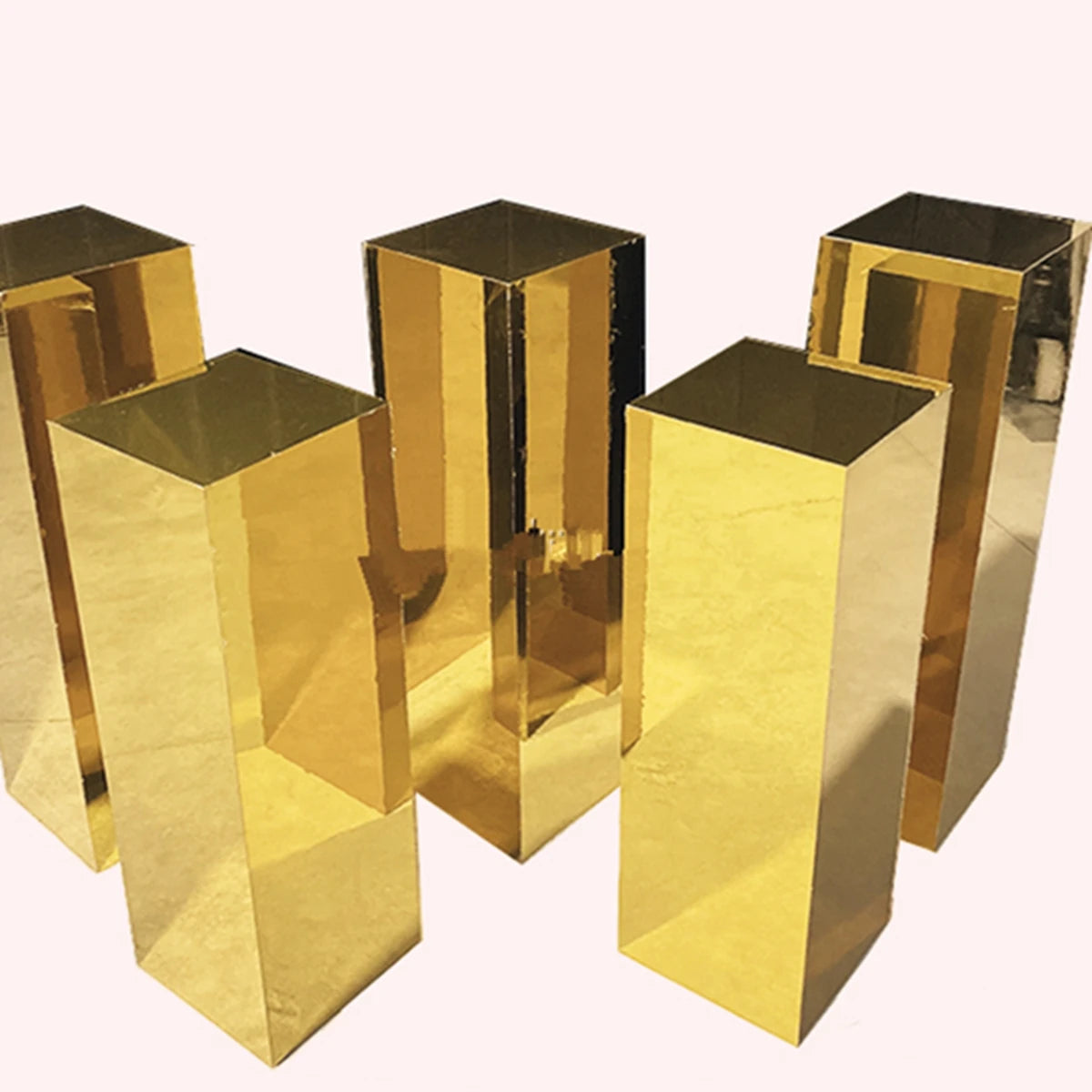 4pcs/set)Wedding Supplies metal Gold Plinths Pedestal Display Cake Stand Dessert Table Set for Wedding Ab1152