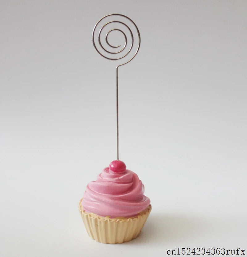 50 Pcs Cake Cup Place Card Holder Resin Handicraft Name Holder Clips Wedding Decoration Party Supplies