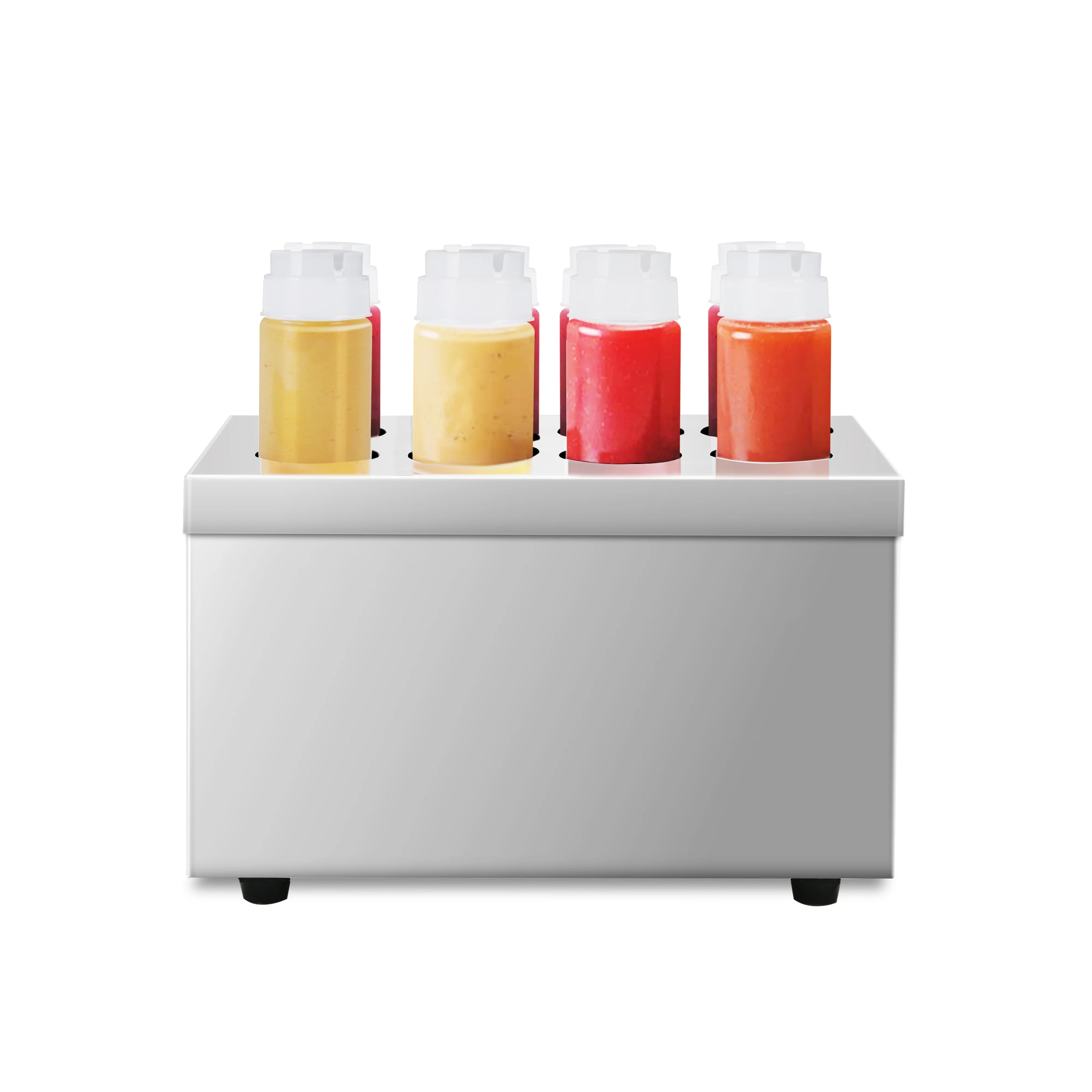 Top Quality Restaurant Supply Stainless Steel 8 bottles cheese showcase Ketchup Sauce display