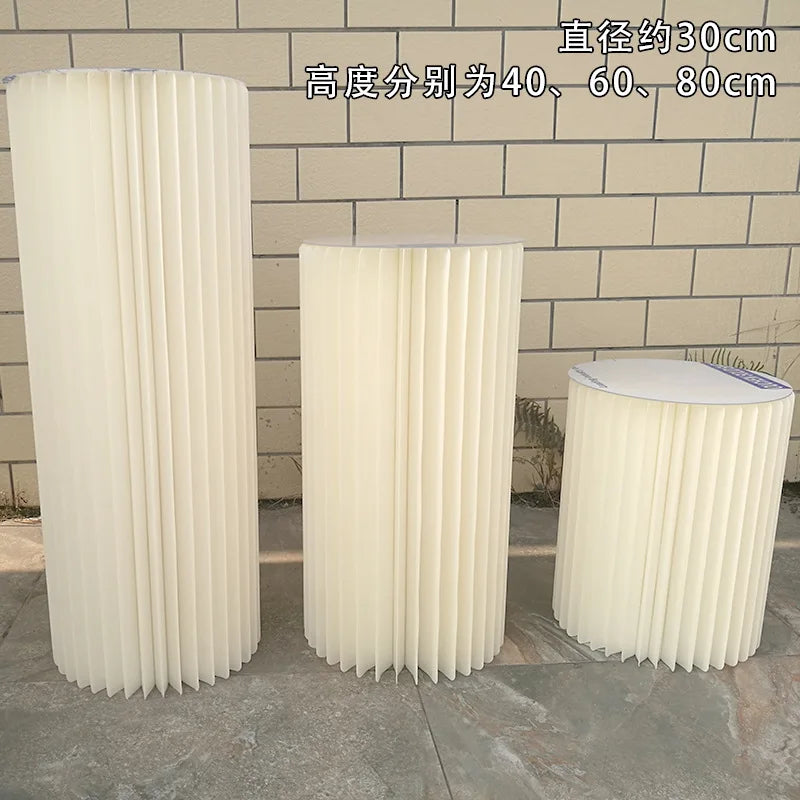 Folding Column Dessert Table, Wedding Scene Layout, Welcome Area, Pearl Paper, Cake Stand, Supplies