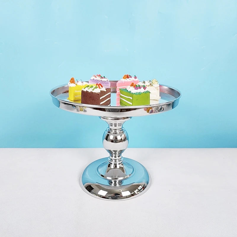 New arrive 3 tiers Cake Stand silver Decorating Supplies Cupcake Tower Stand Wedding Plates Set Metal