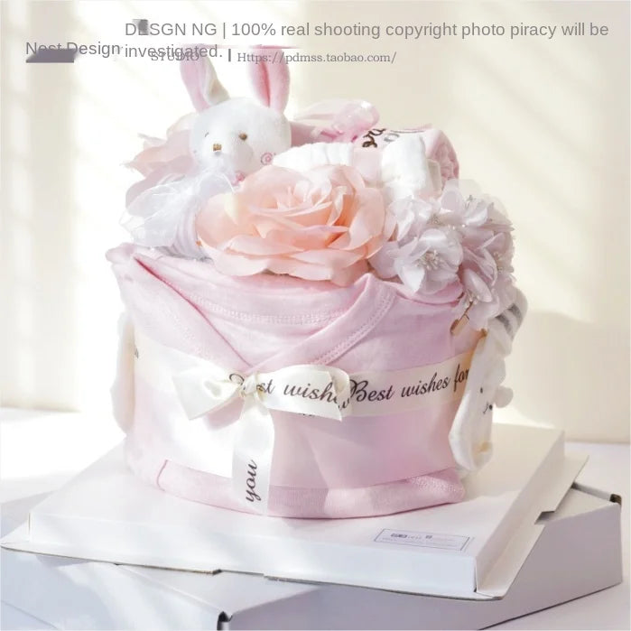 TT Baby Newborn Gift Box Diaper Diaper Cloth Cake Maternal and Child Supplies Newborn and One Month Old Baby Gift