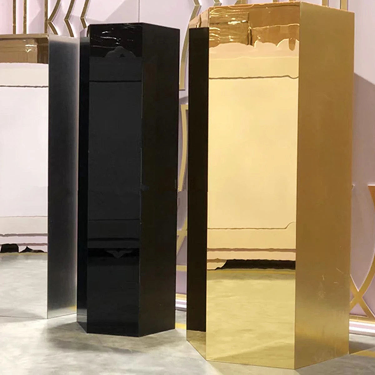 4pcs/set)Wedding Supplies metal Gold Plinths Pedestal Display Cake Stand Dessert Table Set for Wedding Ab1152