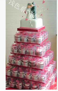 event party supplies/Details about 6 TIER CLEAR ACRYLIC SQUARE CUPCAKE CUP CAKE STAND TOWER WEDDING PARTY DISPLAY decoration