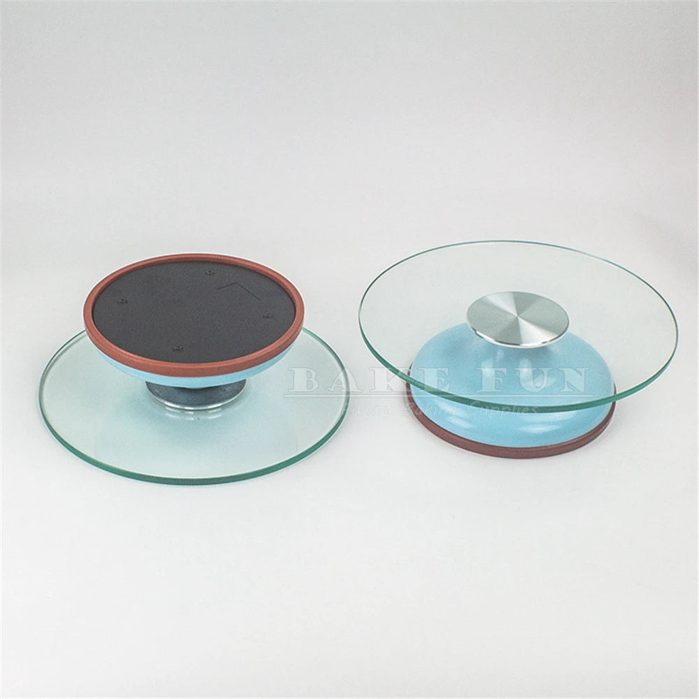 12 Inch Turntable Pastry Stand Glass Decorating Rotating Cake Stable Tools Baking Moulding DIY Bakery Decoration Supplies