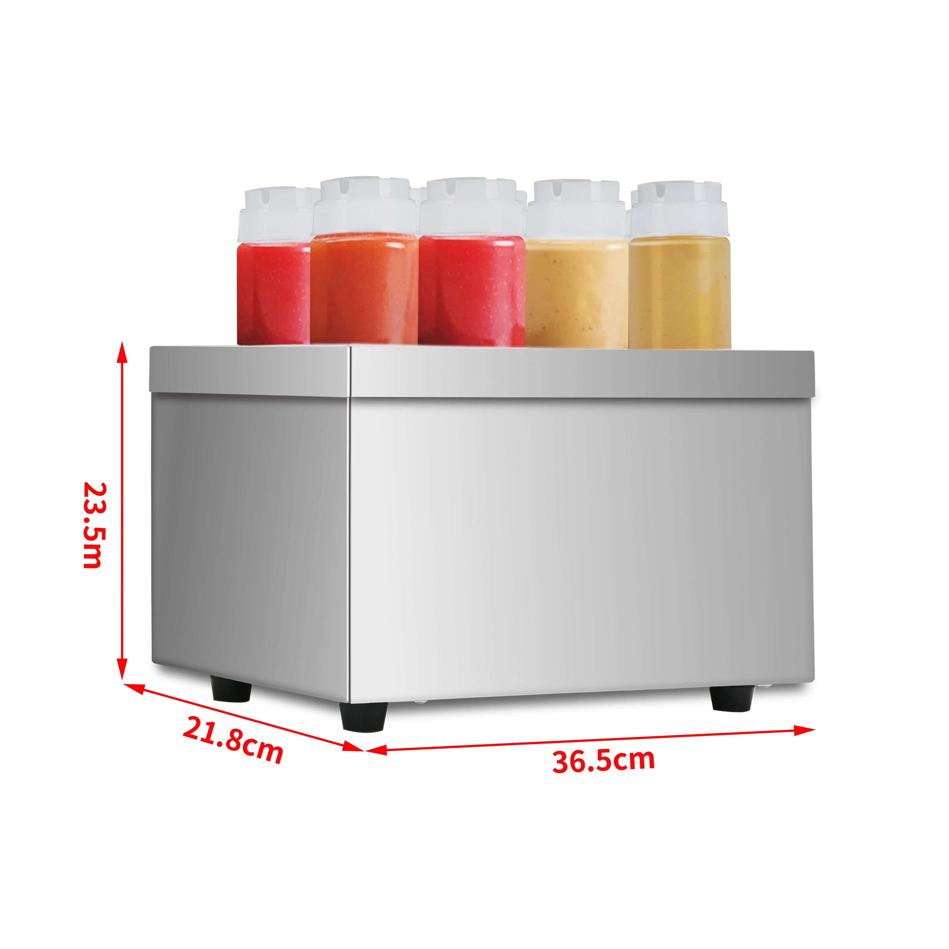 Top Quality Restaurant Supply Stainless Steel 8 bottles cheese showcase Ketchup Sauce display