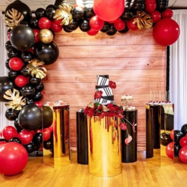 4pcs/set)Hot Sale Gold Mirror Wedding Table Wedding Dessert Table Wedding Display Cake Stand Supplies yudao482