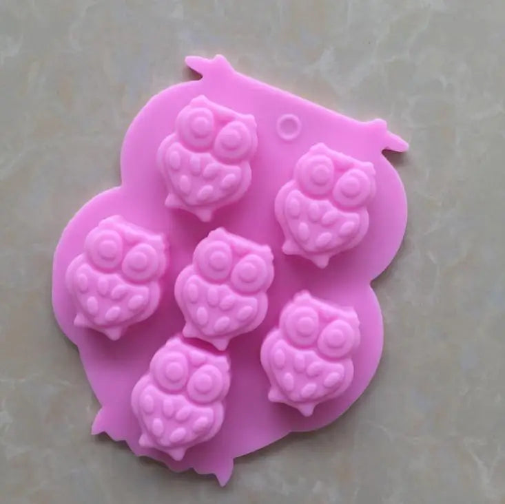 Owl Shape Ice Tray Moulds Microwave Oven Silicone Mold Non Toxic Easy To Cake Molds Baking Tools Party Christmas Supplies SN3393