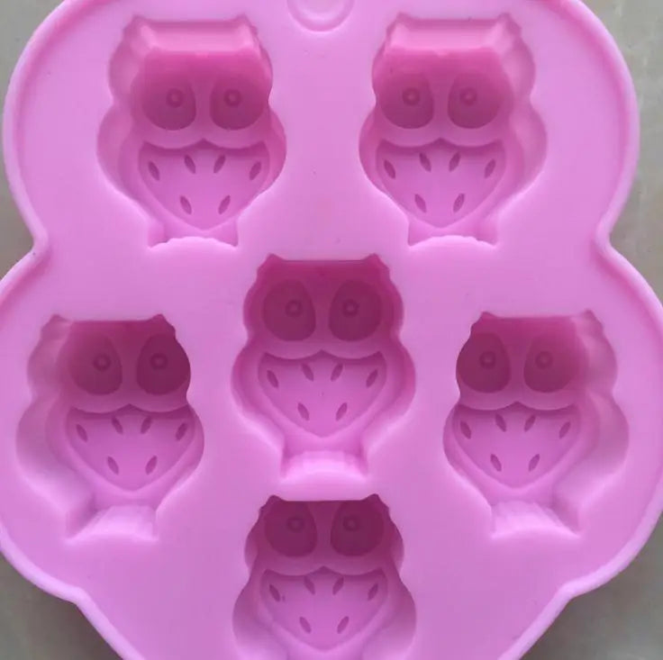 Owl Shape Ice Tray Moulds Microwave Oven Silicone Mold Non Toxic Easy To Cake Molds Baking Tools Party Christmas Supplies SN3393