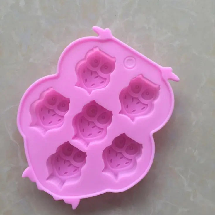 Owl Shape Ice Tray Moulds Microwave Oven Silicone Mold Non Toxic Easy To Cake Molds Baking Tools Party Christmas Supplies SN3393