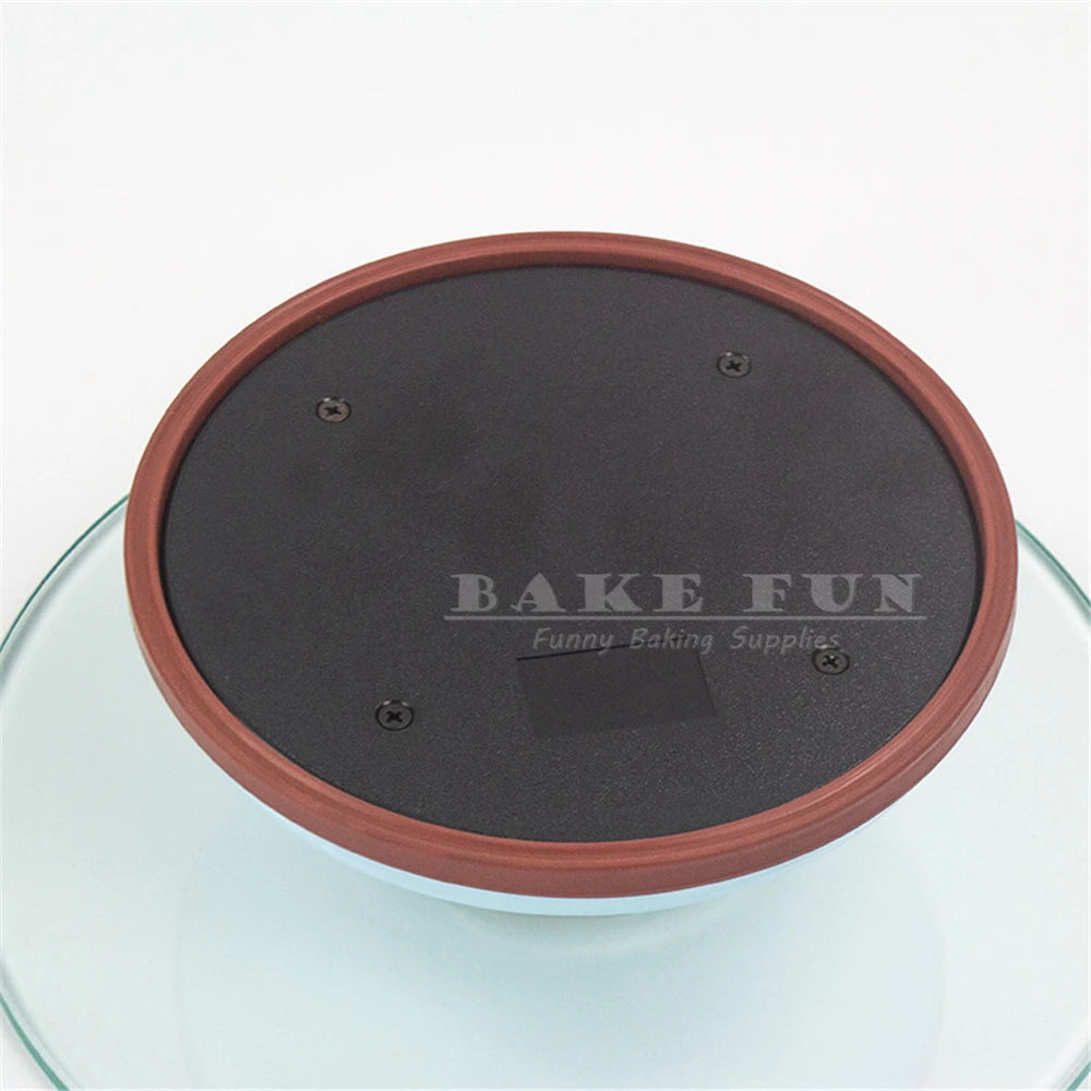 12 Inch Turntable Pastry Stand Glass Decorating Rotating Cake Stable Tools Baking Moulding DIY Bakery Decoration Supplies