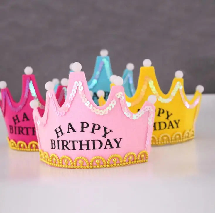 5 Colors Luminous Child Birthday Hat Party Supplies hat prince crown cake led hoop dress up hat Party Festival Decoration SN1765