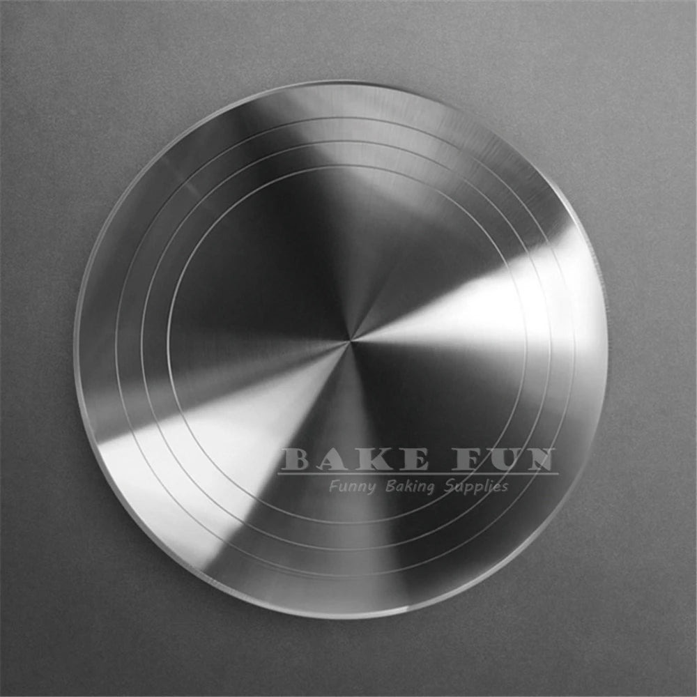 High Quality 31cm Aluminum Alloy Revolving Cake Decorating Table Quiet Turntable Stand DIY Pastry Supplies Color Random