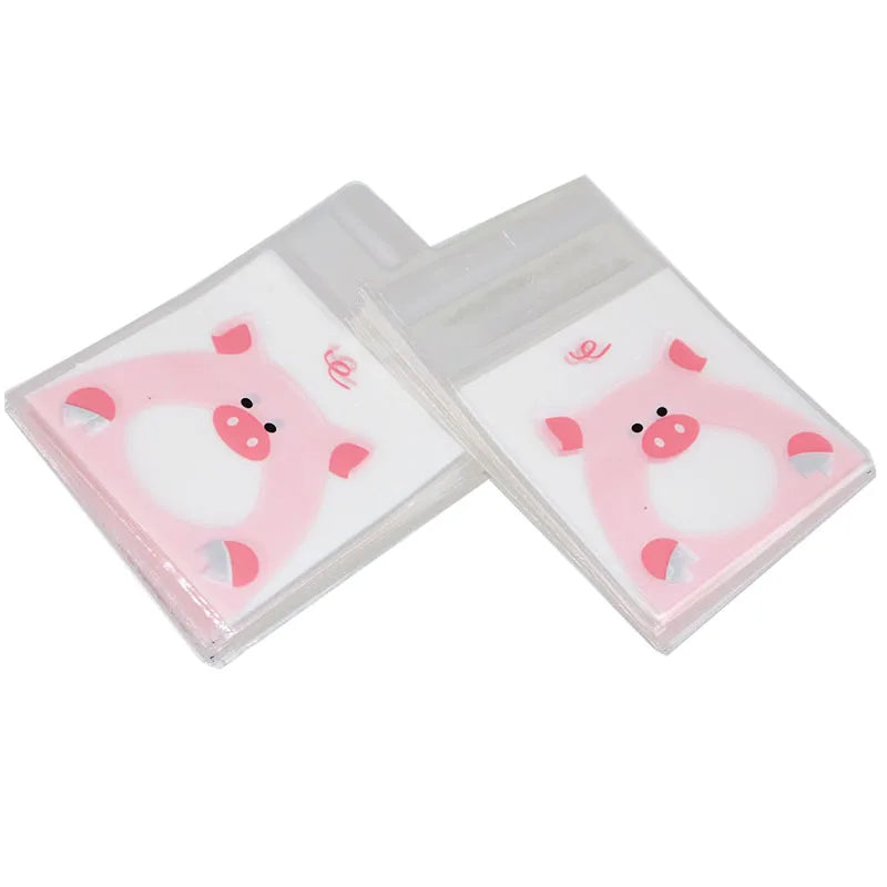 100Pcs Plastic Bags Thank you Cookie&Candy Bag Self-Adhesive For Wedding Birthday Party Gift Bag Biscuit Baking Packaging Bag