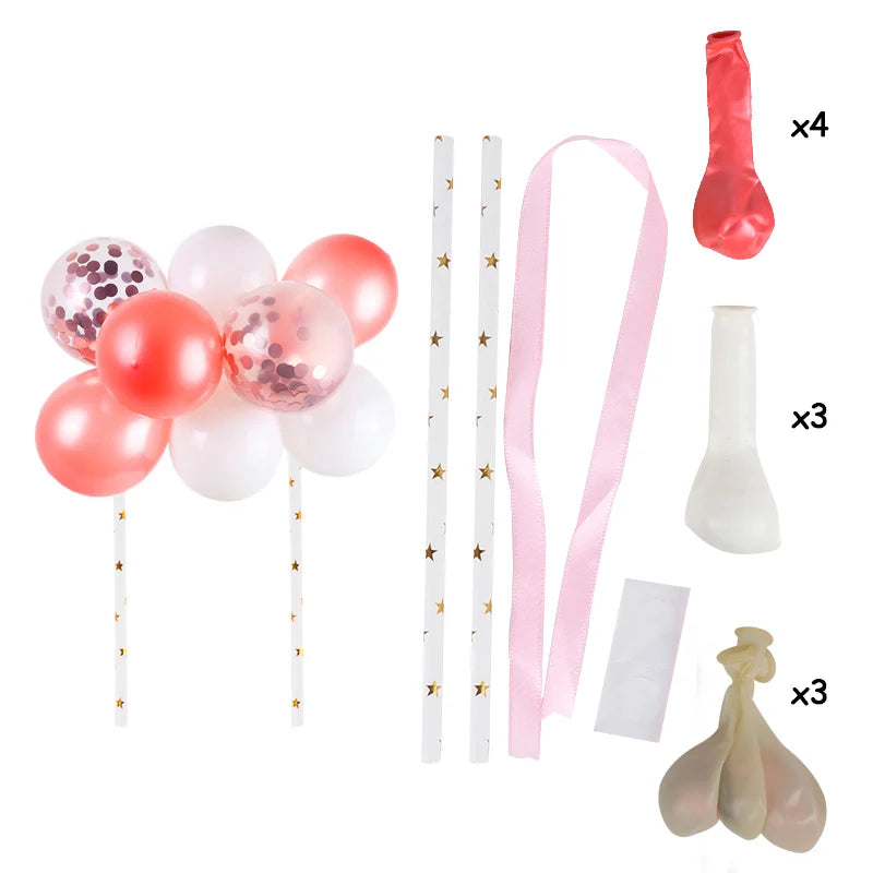 Pink Flamingo Cake Topper Balloon Cake Flags Birthday Kids Favors Cake Decoration Cupcake Topper tableware Wedding Dessert Decor