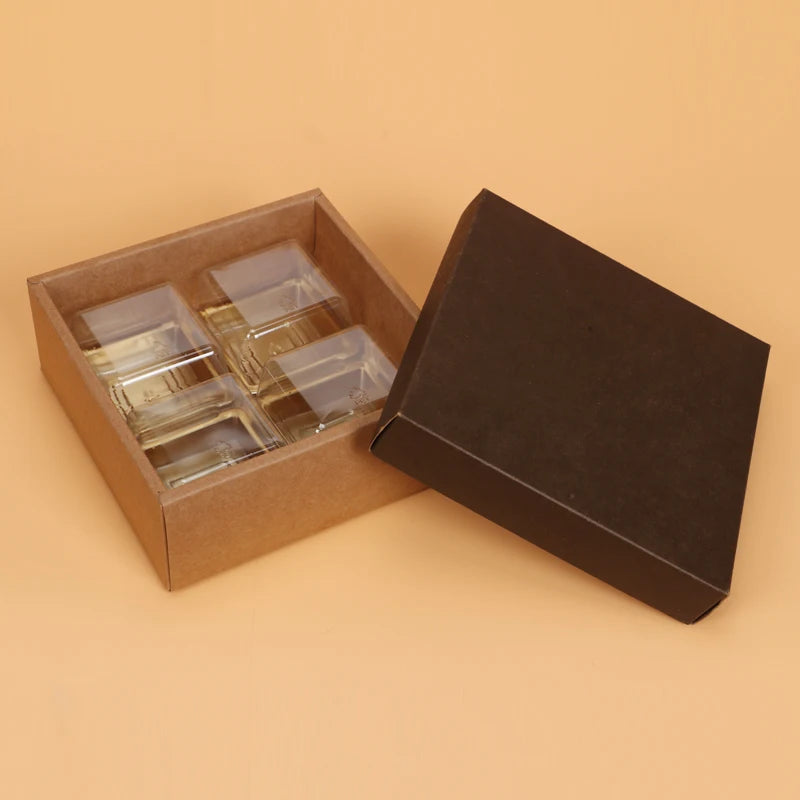 200 Pcs kraft paper gift box wedding Party birthday cake candy Cookies chocolate Simple kraft paper box gift Packaging supply