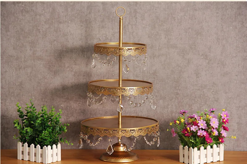 12pcs/lot Gold Wedding Dessert Tray Cake Stand Cupcake Pan Party Supply New Cake Table Cake Tools decoration