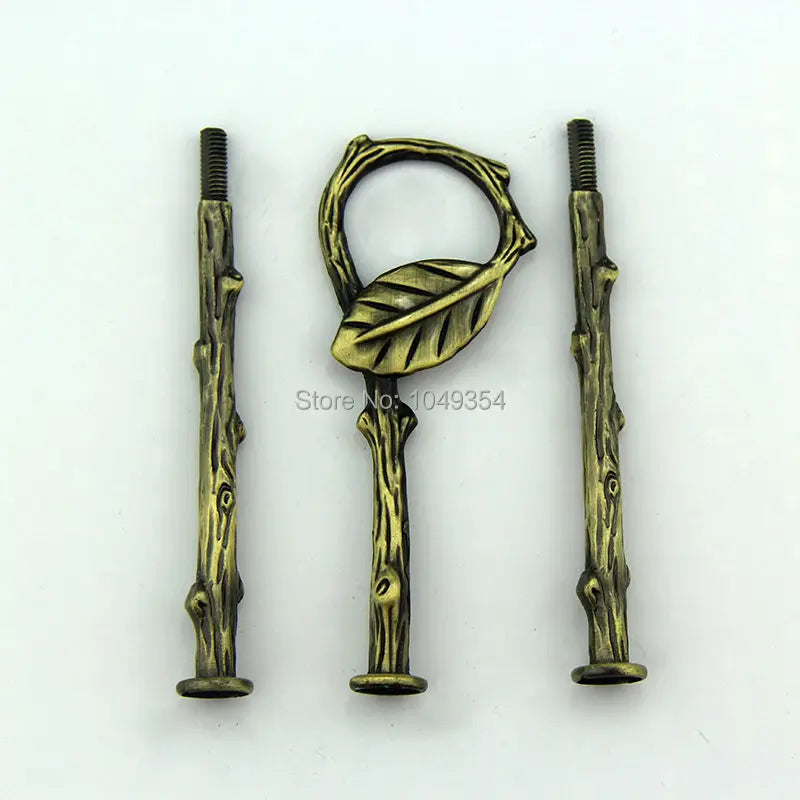 Leaf Style Bronze Gold 3-Tier Cake Stand Stick Fittings Home Decor/Holiday Supplies