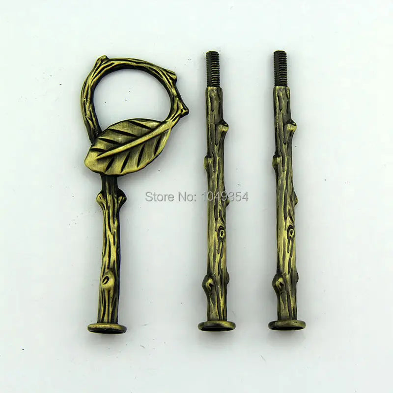 Leaf Style Bronze Gold 3-Tier Cake Stand Stick Fittings Home Decor/Holiday Supplies
