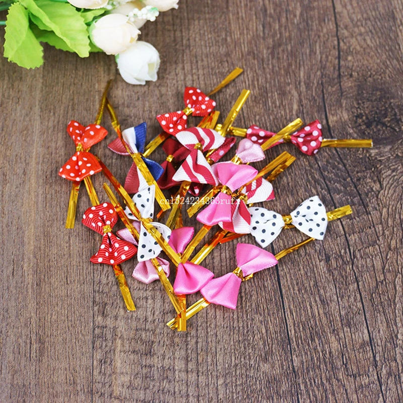 10000pcs DIY Bowknot Sealing Wire Lollipop Cake Pops Packing Ties Cookie Bread Packing Bag Bowknot Ties Baking Supplies