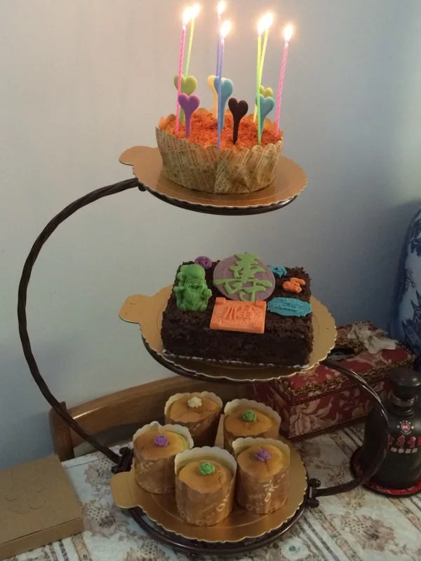 3 Tier Iron Wedding Cake Stand, 30*60cm, Kitchen Accessories Free Shipping Cake Display Cake Holder for Wedding Cake Supplies