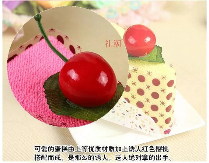 EMS 100 pieces Creative Cute Sandwich Cake Towel Festival Wedding Supplies Towel Christmas Gift Towel 30*30 cm