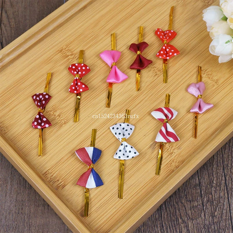 10000pcs DIY Bowknot Sealing Wire Lollipop Cake Pops Packing Ties Cookie Bread Packing Bag Bowknot Ties Baking Supplies