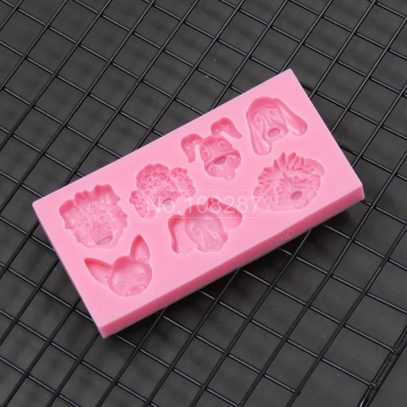 Dog Head Silicone Mold – Animal Chocolate & Fondant Mould for Cake Decorating & Sugar Crafts (SM-065)