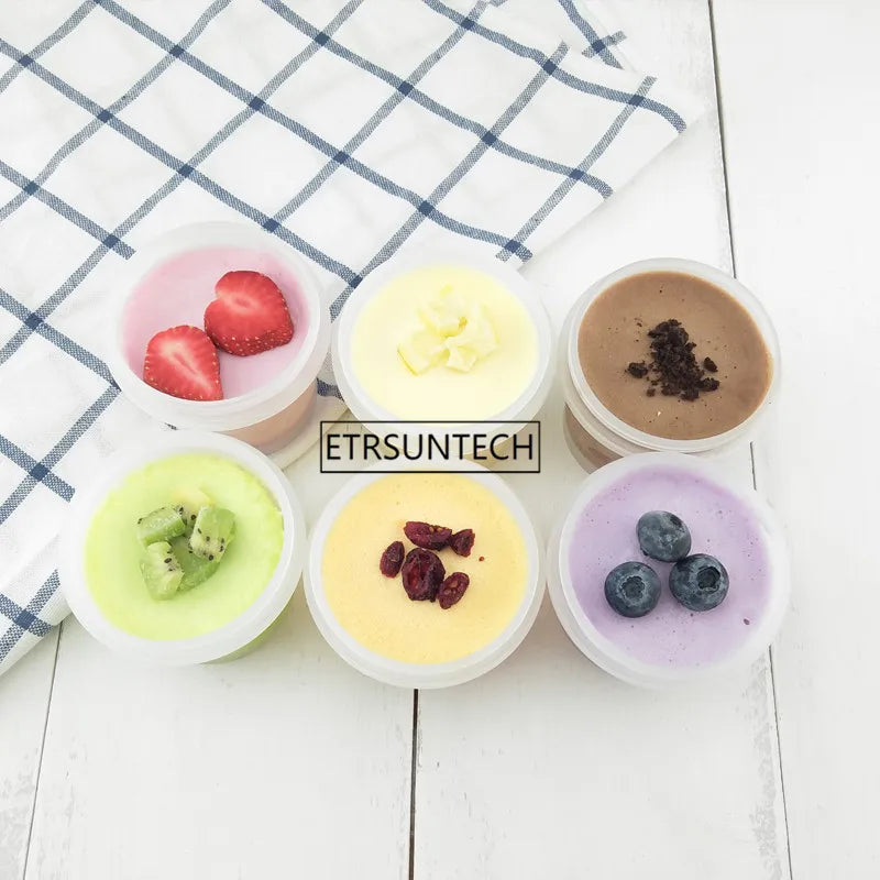 100mL Plastic Ice Cream Cup with Lid DIY Cake Dessert Smoothies Cups Containers Bowls Party Baking Supplies Ice Cream Tools