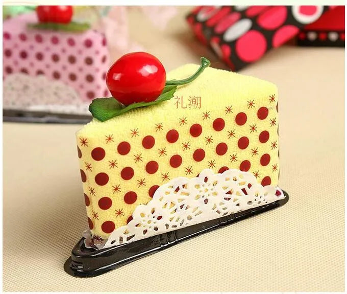 EMS 100 pieces Creative Cute Sandwich Cake Towel Festival Wedding Supplies Towel Christmas Gift Towel 30*30 cm