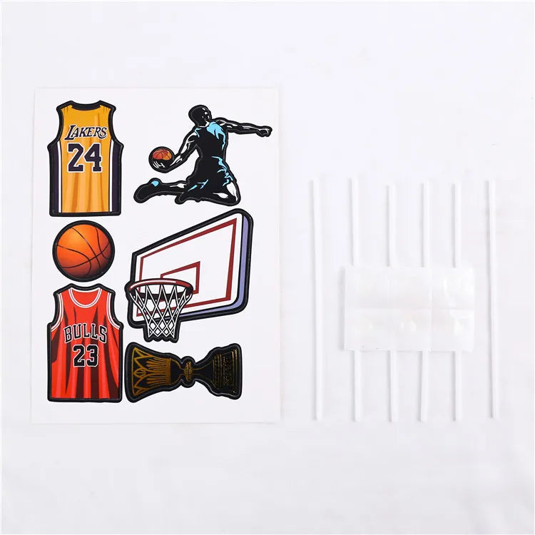 Basketball & Football Birthday Cake Toppers – Perfect for Kids Boys Party & Baby Shower Decorations
