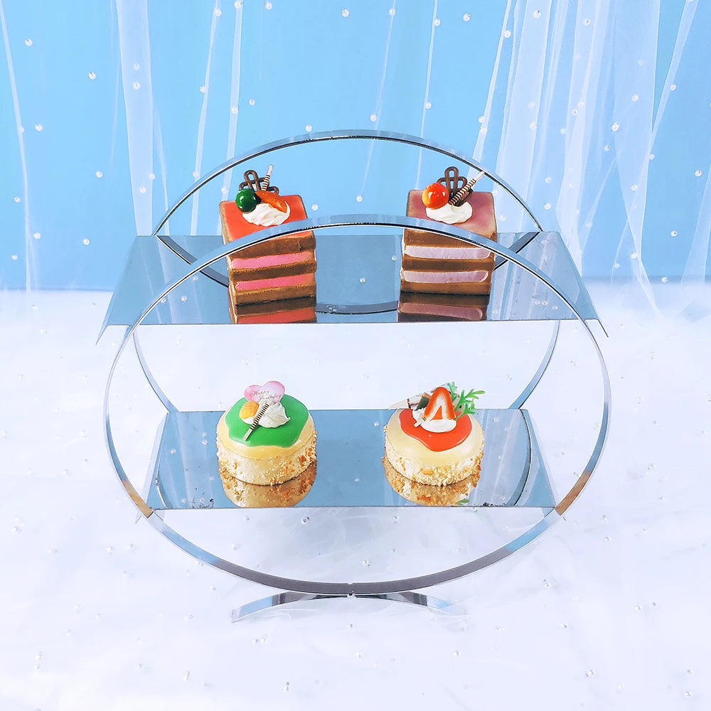 1pcs Round cake holder Crystal transparent Cake Stand for birthday decoration Wedding Supply