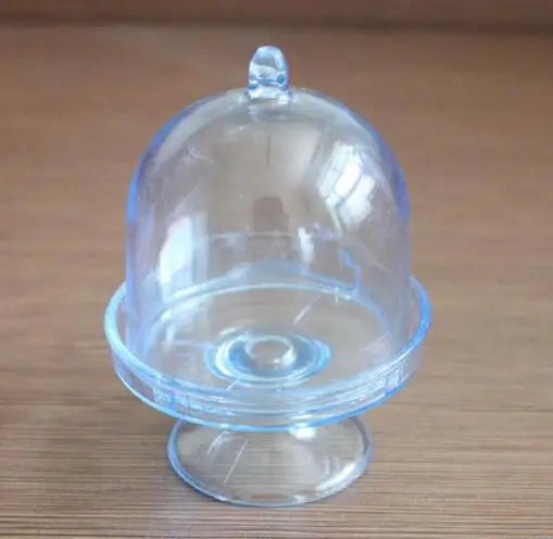 200PCS Acrylic Clear Mini Cake Stand Baby Shower Wedding Favors Holder Birthday Party Sweet Table Decor Supplies