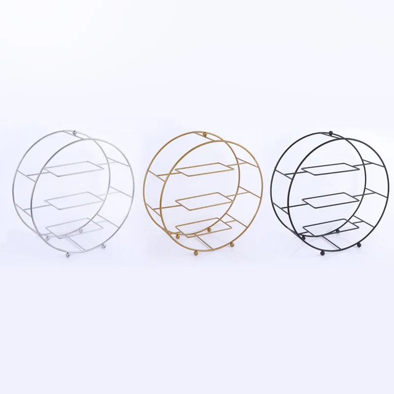 Party Supplies Three Layers Round Display Shelf Hotel Banquet Wedding Table Decoration Cake Stand Afternoon Tea Dessert Stand