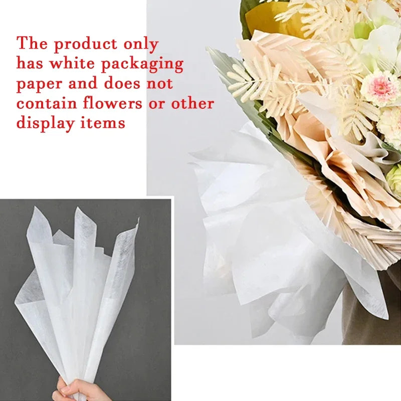 Flower Packaging Paper Translucent Milk Cotton Lining Paper For Florist Wrapping Bouquet Wedding Soft Colorful Decorative Paper