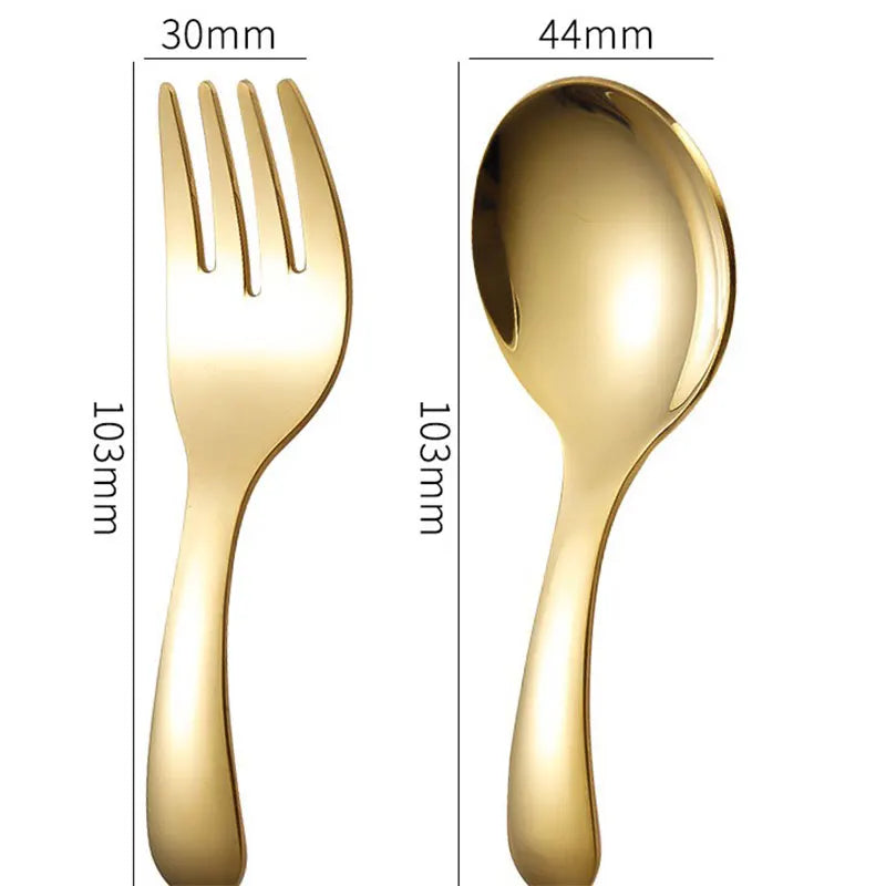 Outdoor Tourism 304 Stainless Steel Portable Tableware, CHILDREN&