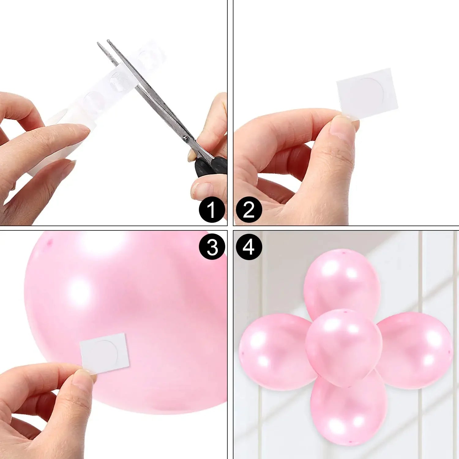 Double-Sided Balloon Glue Dots – Clear Sticky Point Tape for Party Decorations, Arch & Photo Stand
