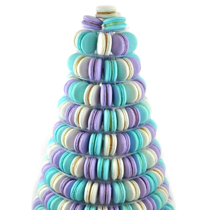 10-Tier Transparent Macaron Tower Display Stand – Wedding, Baby Shower, Birthday & Party Dessert Holder