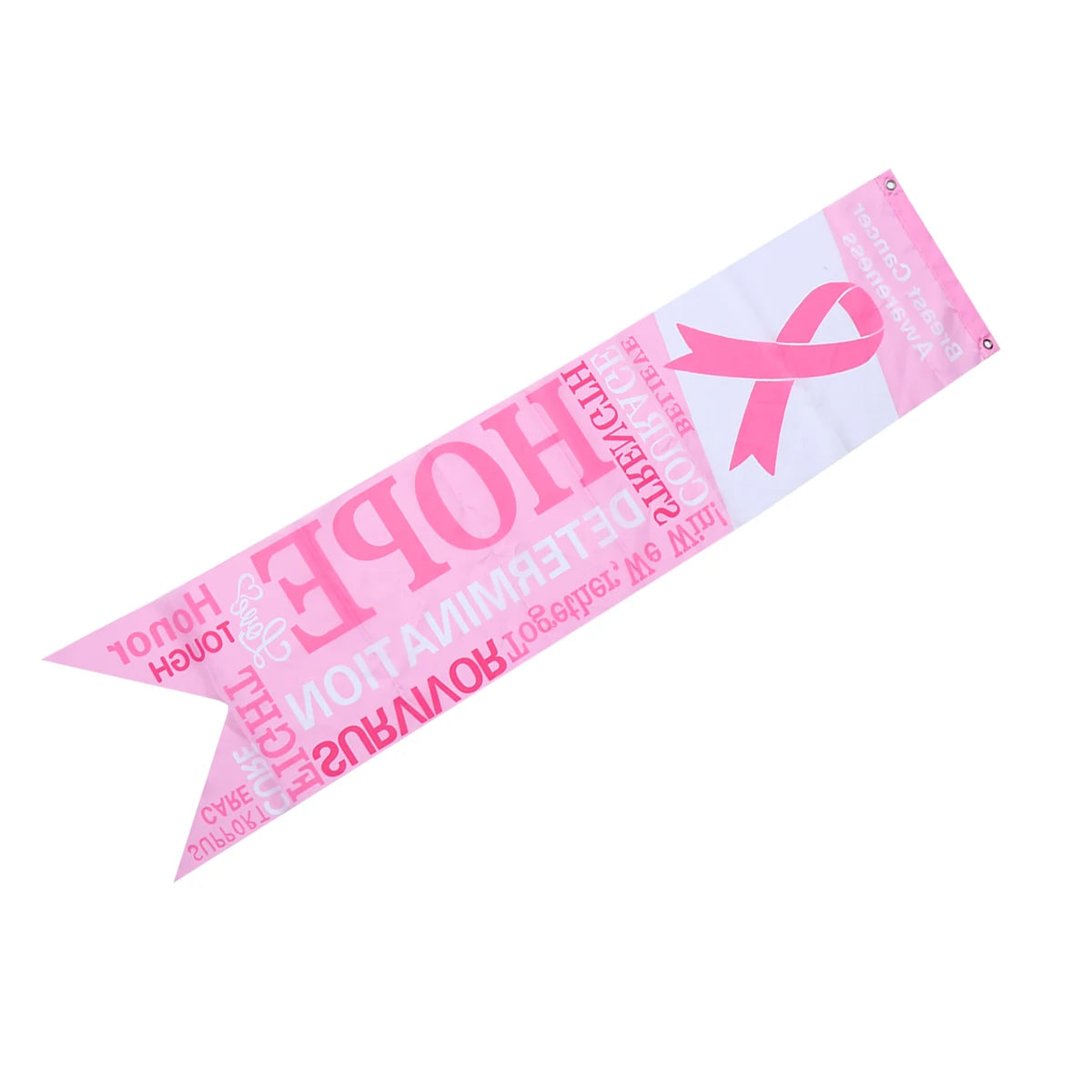 2pcs Pink Ribbon Banners Breast Cancer Awareness Health Hanging Flags Wall Decor For Doors Windows Party Decorations