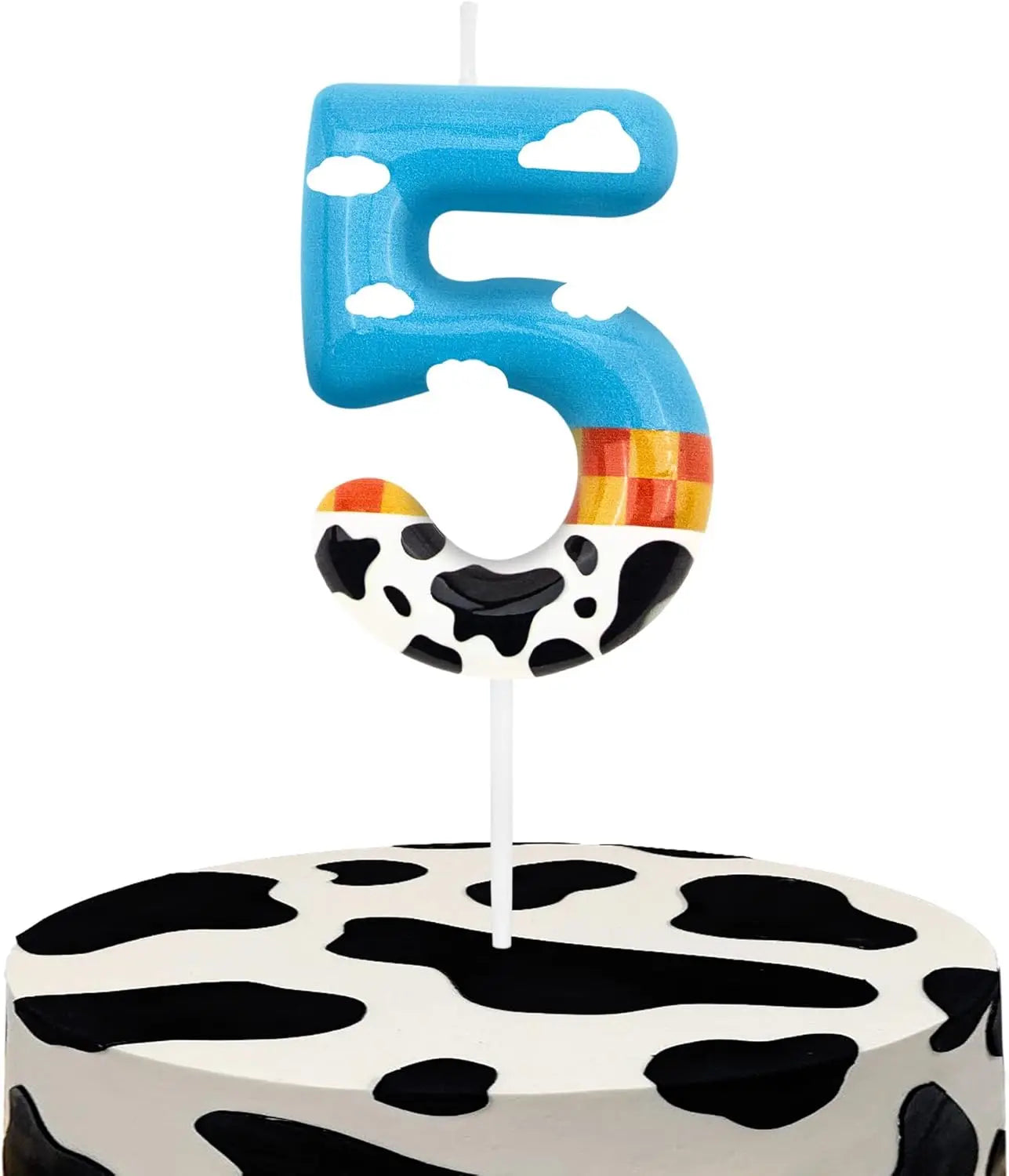 Toy Inspire Game Story 7th Birthday Number Candles, Number 7 Candle Cake Toppers for Cartoon Story Themed Parties, 7th Birthday