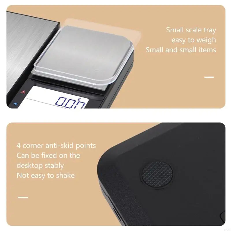 E5BE Dual Platform digital Kitchen & Scale Tare Clear Backlight Dispaly for Smart Counting for Food Ingredients Baking