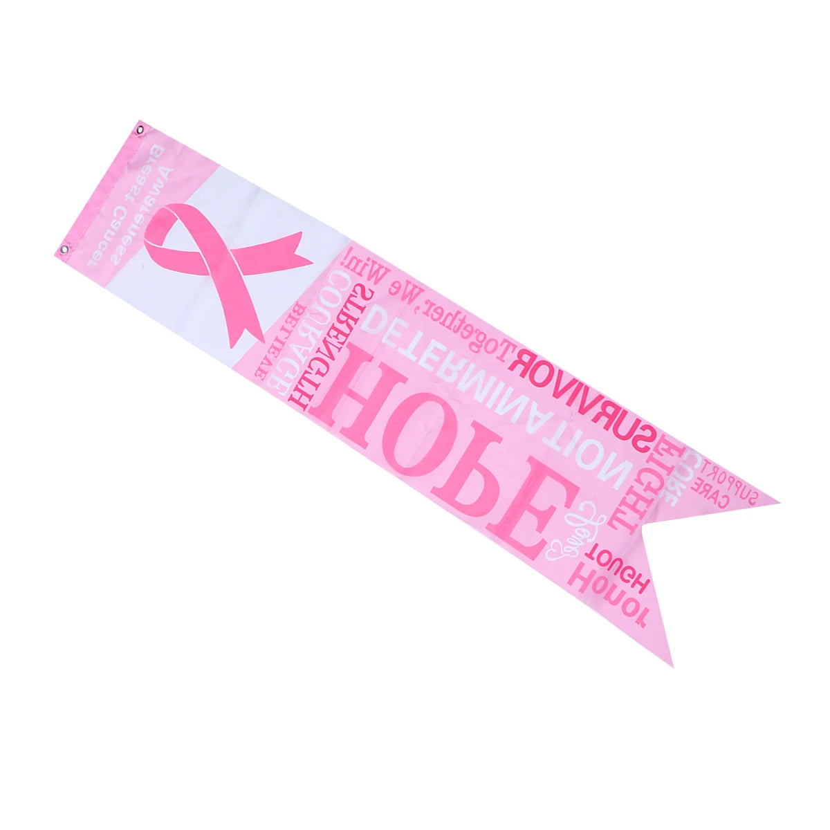 2pcs Pink Ribbon Banners Breast Cancer Awareness Health Hanging Flags Wall Decor For Doors Windows Party Decorations