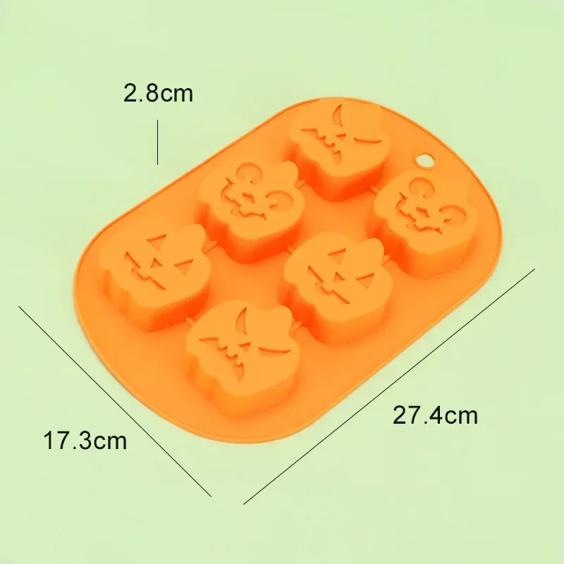 Halloween Baking Mold 3D Pumpkin Bat Skull DIY Model Chocolate Candy Jelly Biscuit Cake Mould Tool Cookie Cutter Reusable Party